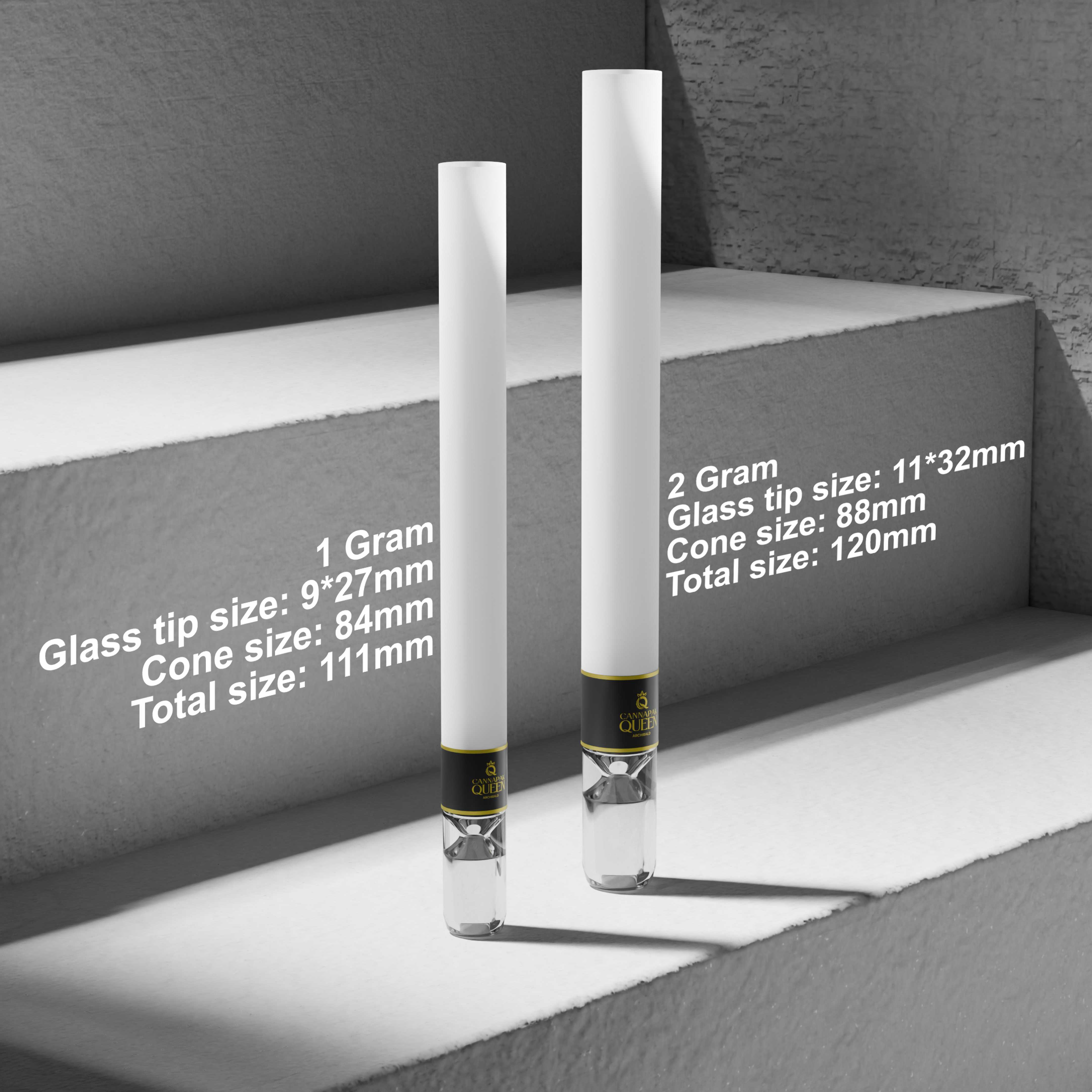 premium glass tip pre-rolled cones
